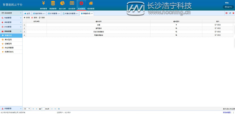 浩寧遠(yuǎn)程預(yù)付費(fèi)抄表系統(tǒng)后臺展示：系統(tǒng)管理篇